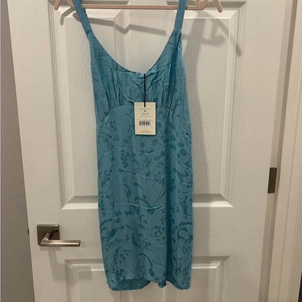 Spell Light Blue Satin Chemise size Small NWT‎